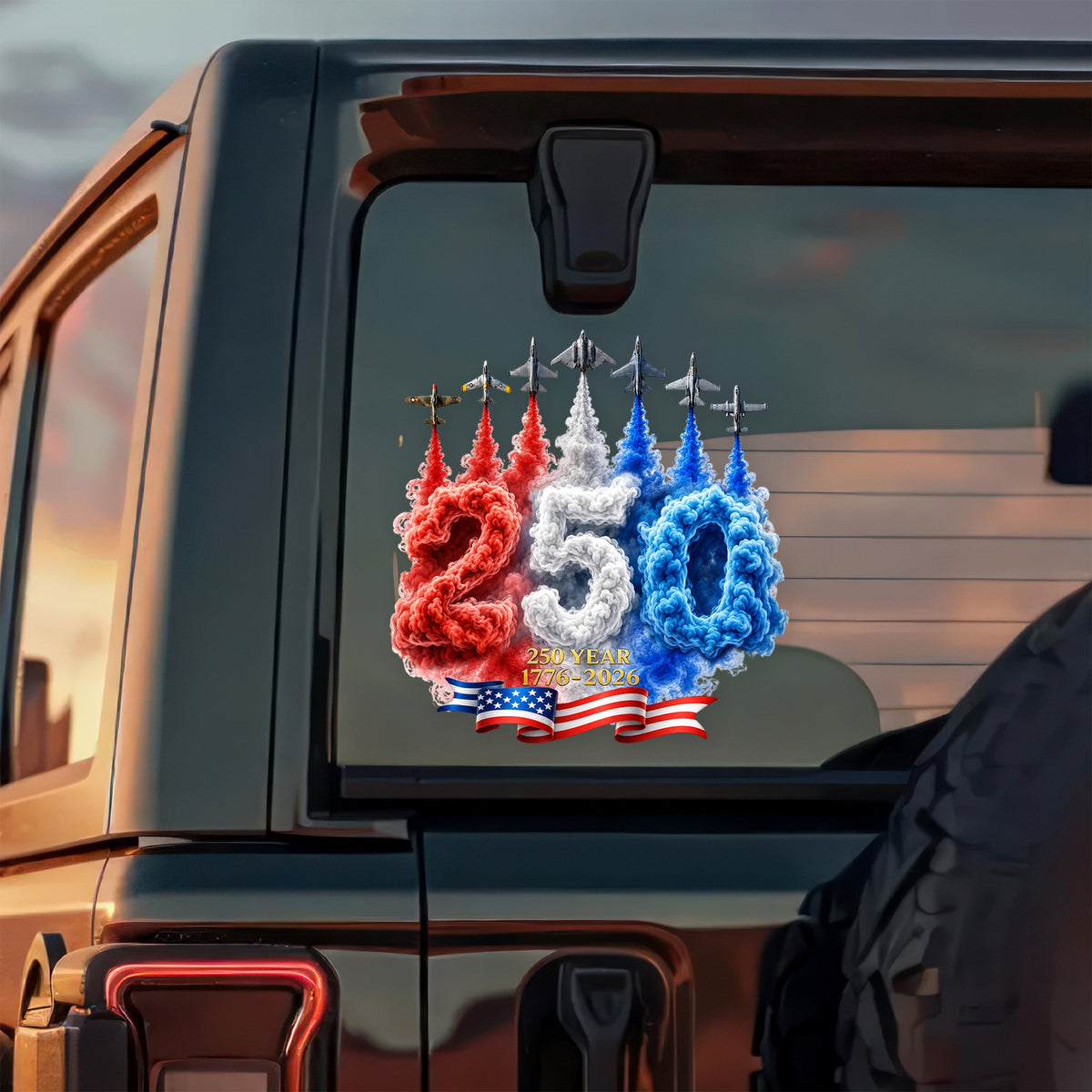 250 Year Anniversary Patriotic USA Semiquincentennial Car Sticker HO82 902920