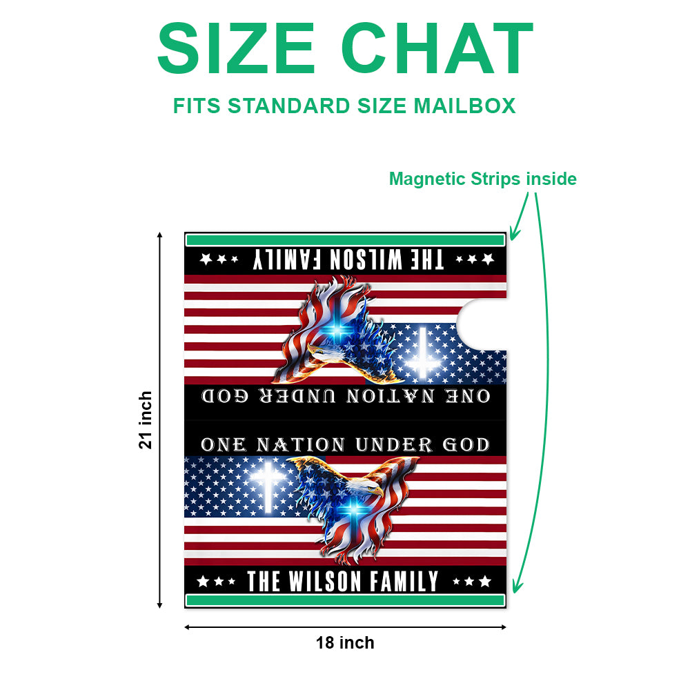 Custom Name One Nation Under God - 250 Years Of Freedom Patriotic Mailbox Cover HO82 901036
