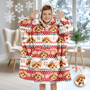 Custom Photo Have A Pawsome Christmas - Dog & Cat Hoodie Blanket HA75 898294