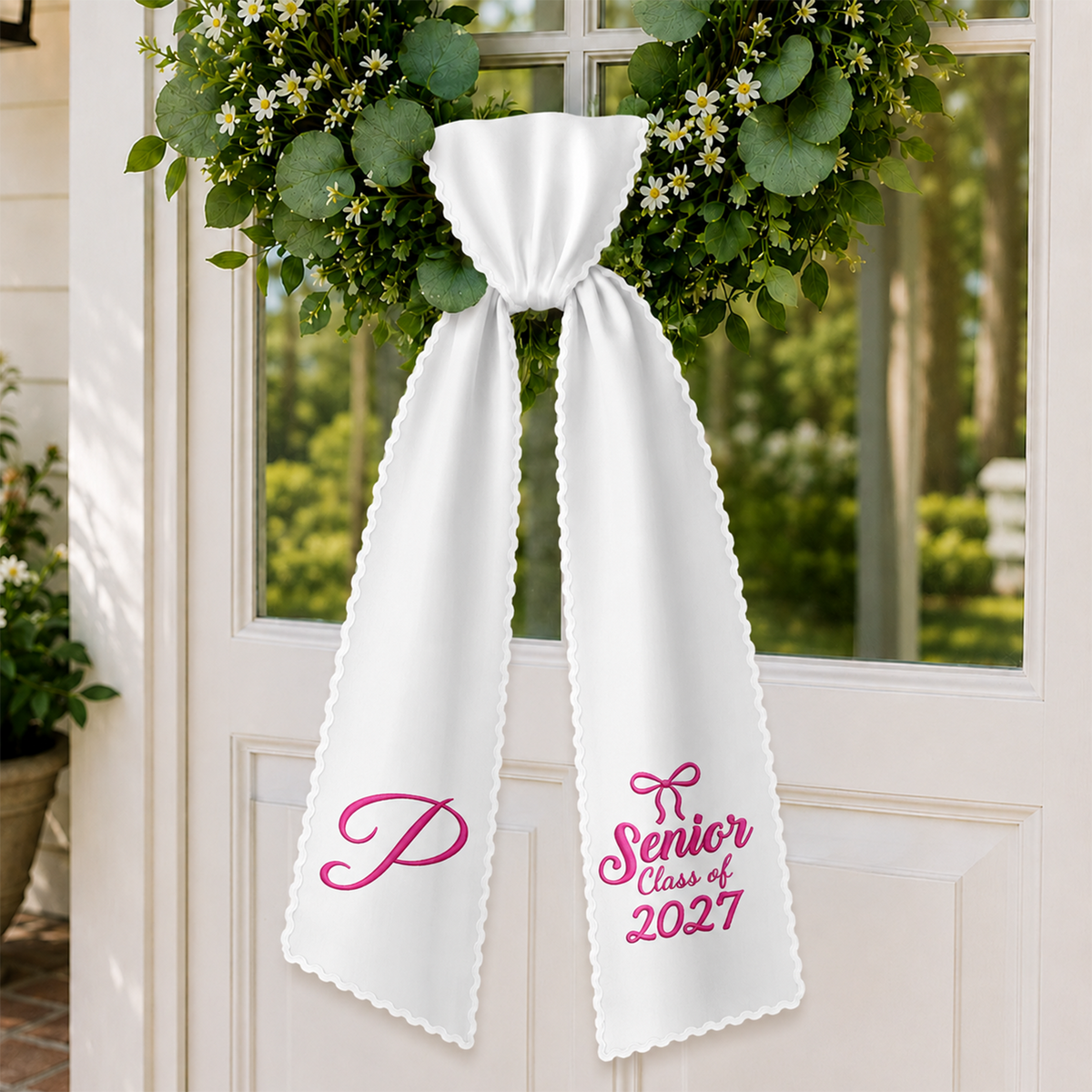 Personalized Custom Name Senior Class Of 2027 Embroidered Wreath Sash TH10 170971