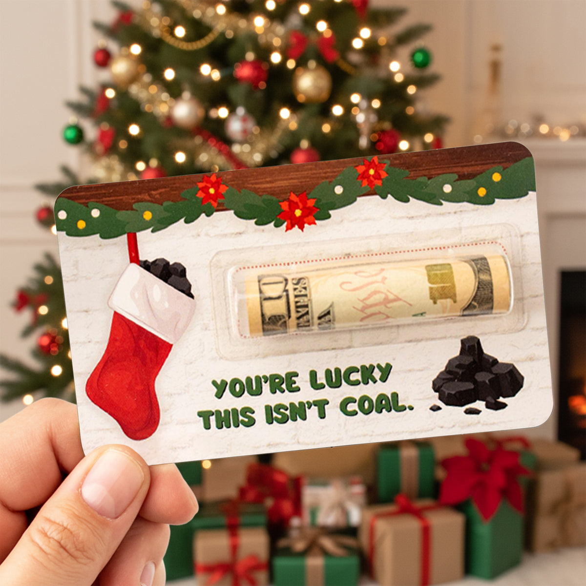 Personalized Gift Merry Christmas BRUH Money Holder Card LM32 897325