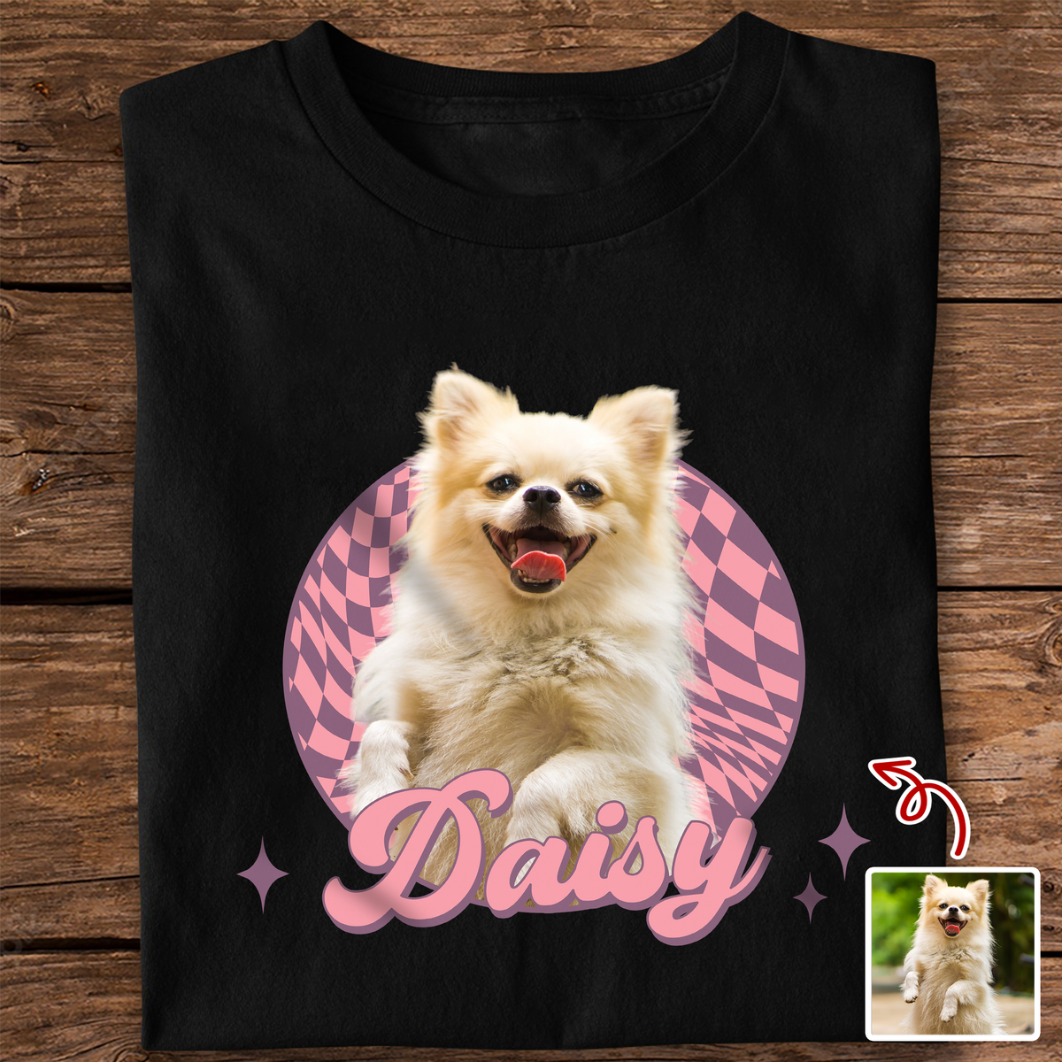Custom Cute Dog Photo Retro Dark Shirt For Dog Lovers LM32 895645