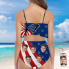 Custom Photo American Flag Women's Bikini Swimsuit Gift For Her LM32 899861