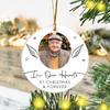 Custom Memorial Photo With Angel Wings Ceramic Christmas Ornament HO82 903430