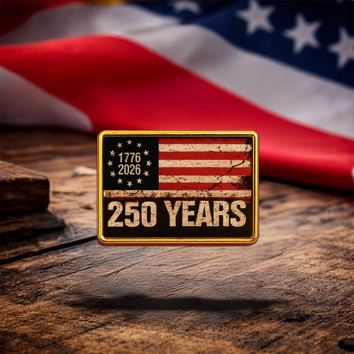 250th Anniversary American Flag 1776-2026 Keepsake Patriotic Lapel Pin LM32 899513