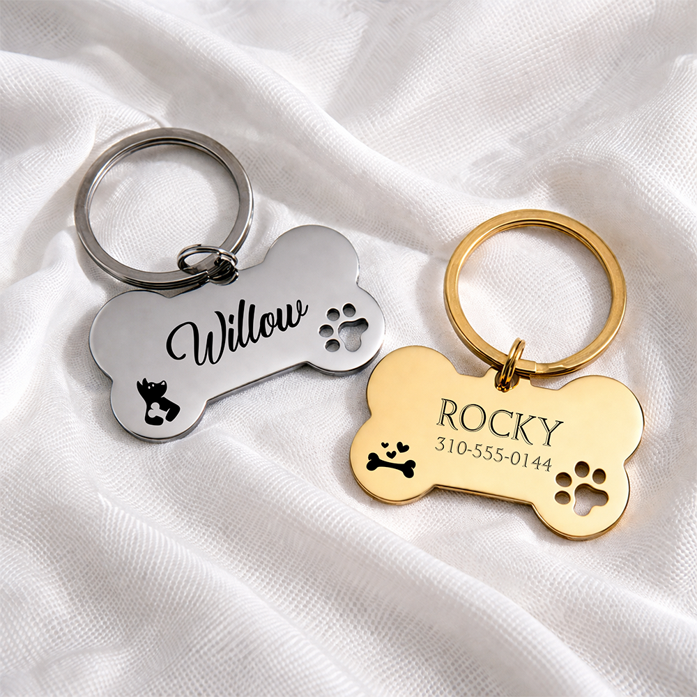 Cute Dog Metal Pet Tag Personalized Pet Name Tag for Dog Cat CH07 911294