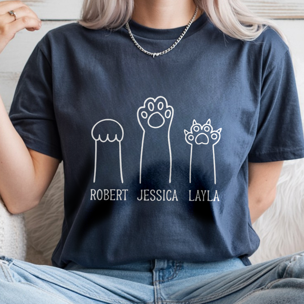 Personalized Funny Cat Paw Comfort Shirt Gift For Cat Lovers LM32 899649