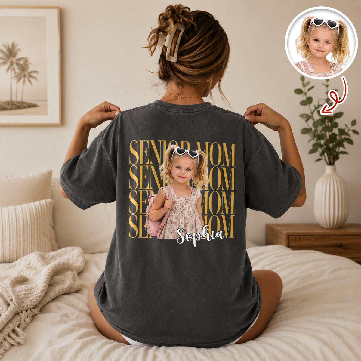 Custom Photo Senior Mom Back Comfort Shirt 2026, Proud Senior Mom Gift, Senior Mom Graduation Shirts HO82 903304