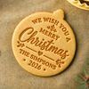 Personalized Family Name We Wish You A Merry Christmas Cookie Stamp, Holiday Baker Gift HO82 904126