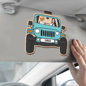 Custom Photo Visor Clip Gift For Dog Cat Lovers HO82 893654