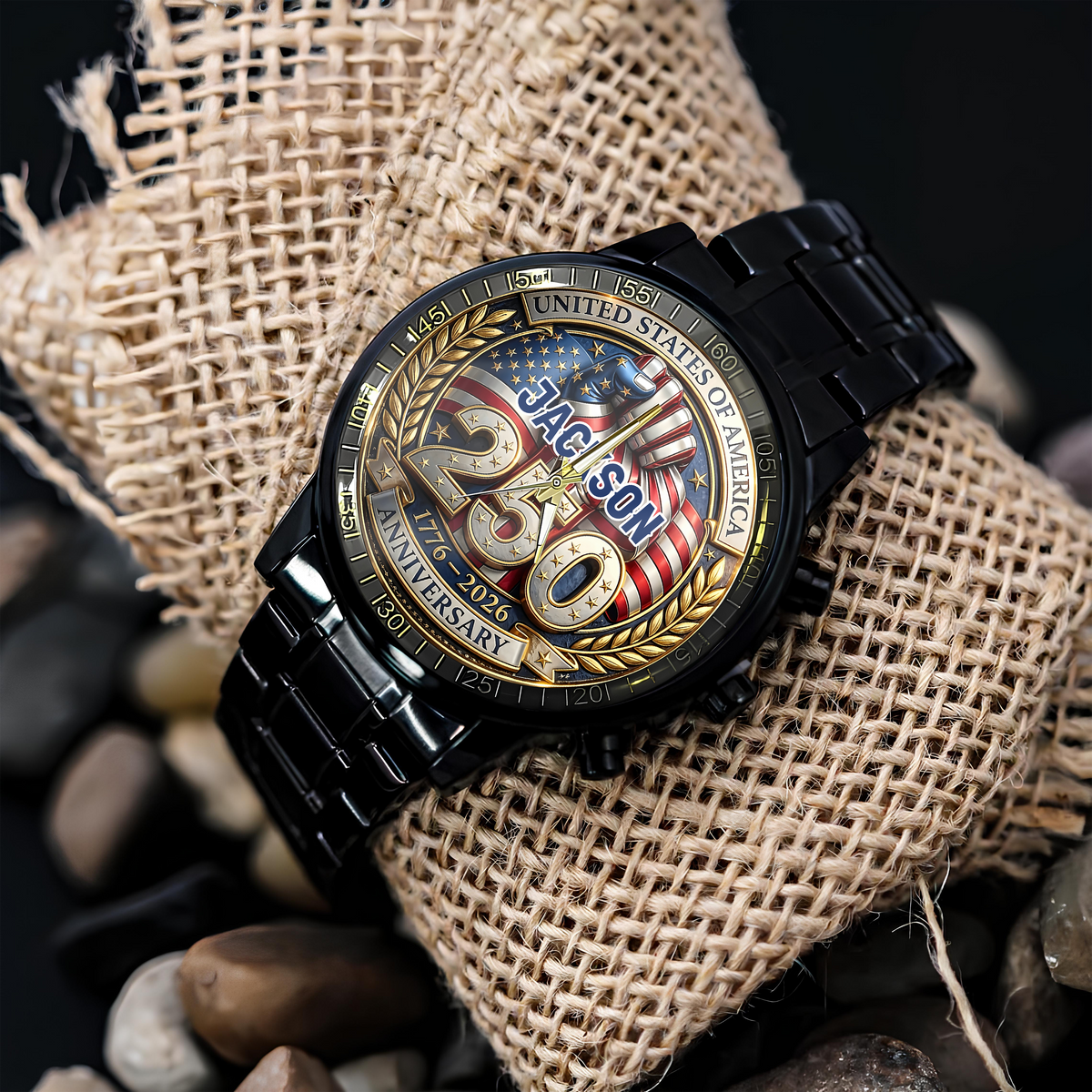 Custom Name America 250th Anniversary 1776 - 2026 Patriotic Wrist Watch CH07 911164