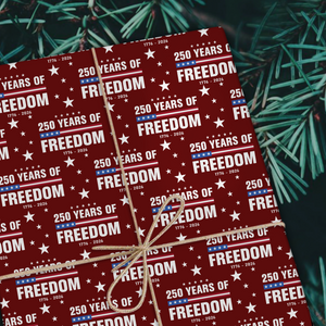 250 Years Of Freedom 1776-2026 4th Of July Wrapping Paper HO82 900676