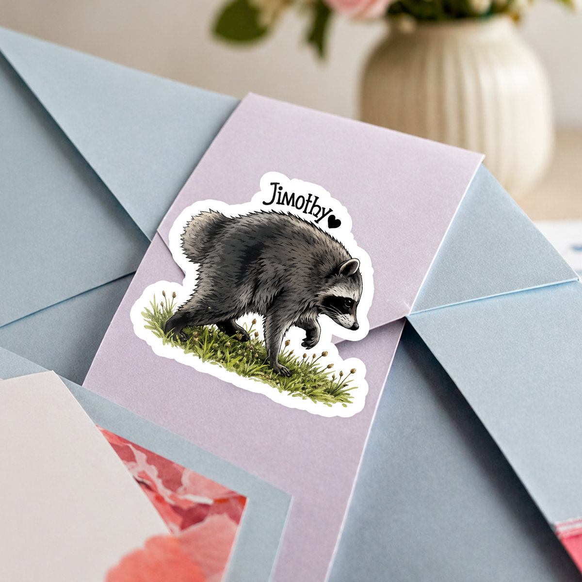 Jimothy Raccoon Roll Sticker, Viral Seattle Raccoon Gift CH07 180230