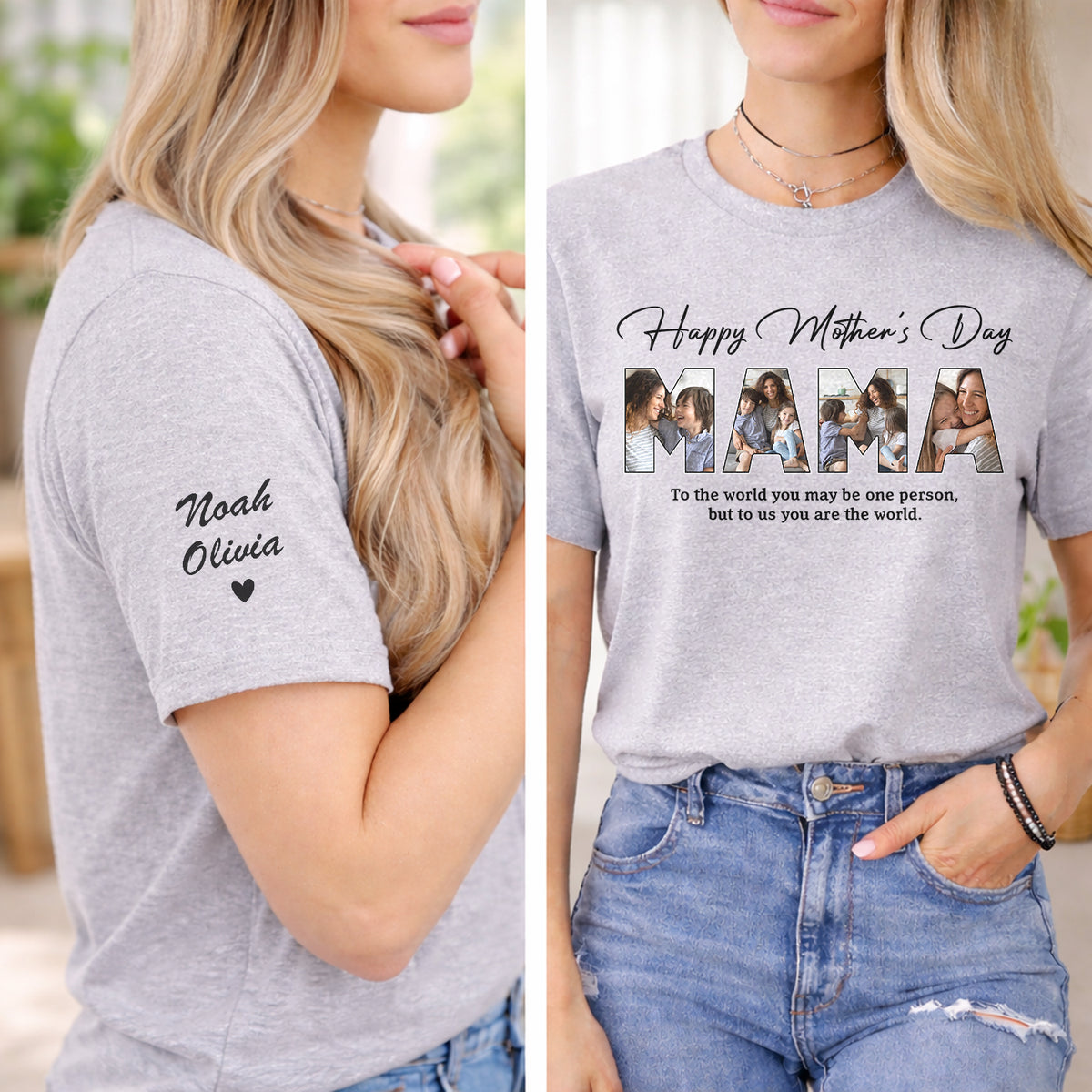 Custom Photo Happy Mother's Day Short Sleeve Printing Shirt TH10 169535