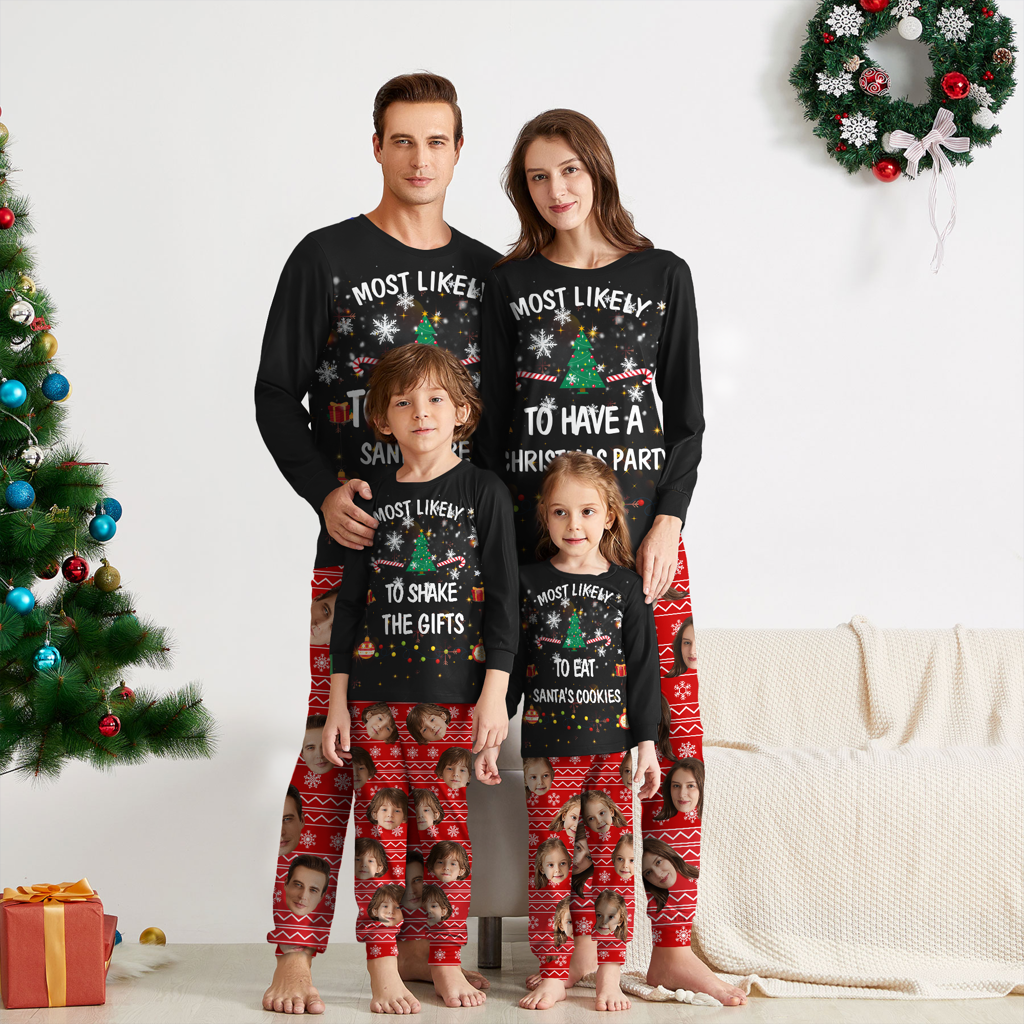 Custom Photo For Family Most Likely Christmas Sleepwear TH10 891513