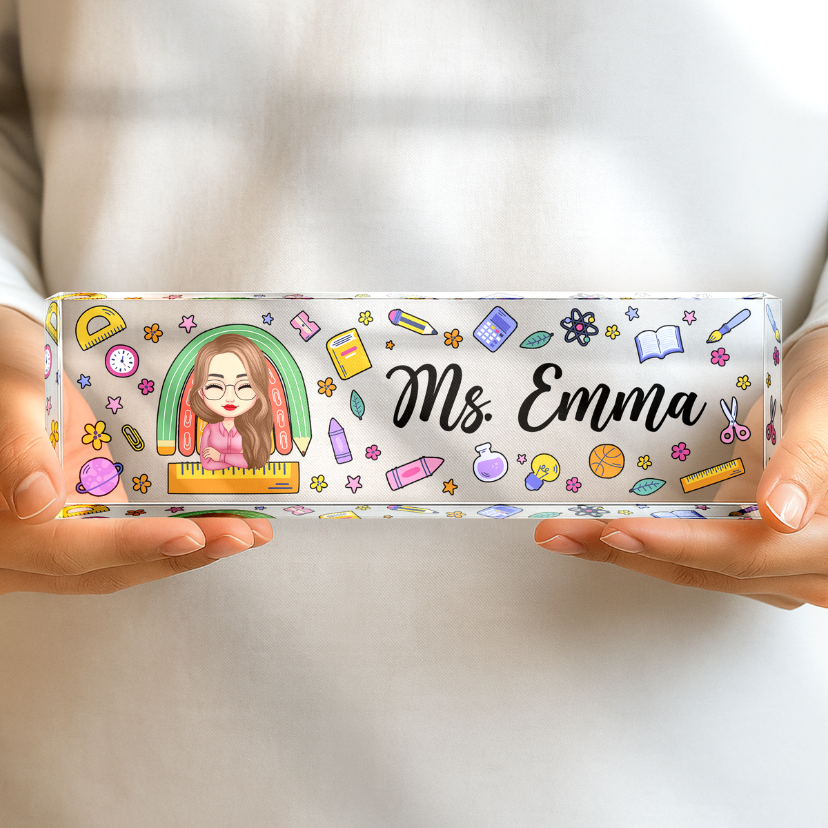 Personalized Teacher Acrylic Desk Name Plate Gift for Teacher HA75 892622