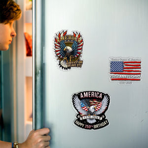 USA 250th Anniversary America 250 1776-2026 Eagle Us Flag Acrylic Magnet HA75 898752