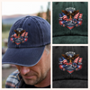 Custom Name 250 Years Of America 1776-2026 Patriotic Washed Denim Baseball Cap TH10 169639