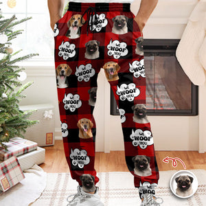 Custom Photo I Woof You - Personalized Sweatpants Gift For Dog Lovers HO82 894388