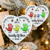 Our First Christmas As A Family Of Three Heart Shaped Ceramic Ornament CH07 899322