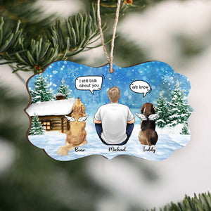 Dog Dad Memorial Dog Wood Ornament Personalized Gift HO82 891040