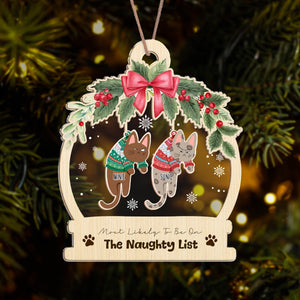 Cute Hanging Cats Gift For Cat Lovers Ornament Personalized Gift HO82 893122