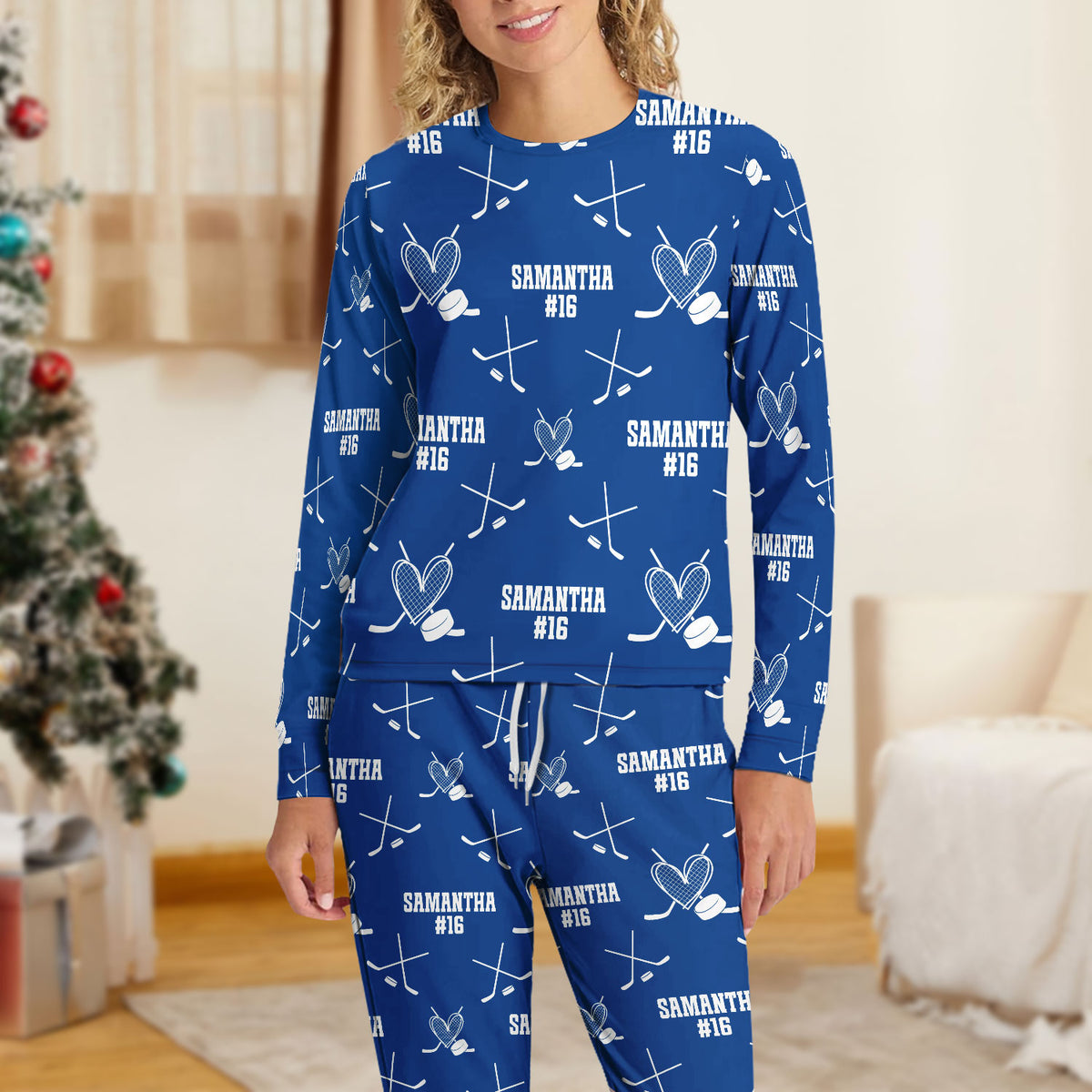 Personalized Christmas Hockey Sleepwear Gift For Hockey Lovers HO82 900088
