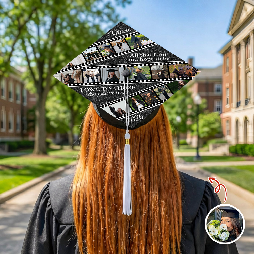 Custom Photo All That I Am & Hope To Be Graduation Cap Topper HO82 901548