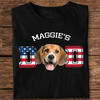 Custom Photo Dog - Dog's Dad US Flag Dark Shirt HA75 892422