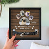 Custom Photo You Left Paw Prints On Our Hearts Memorial Square Collar Frame TH10 892717