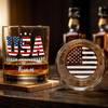 Custom Name USA 250th Anniversary 1776-2026 Engraved Whiskey Glass Independence Day Gift LM32 897959