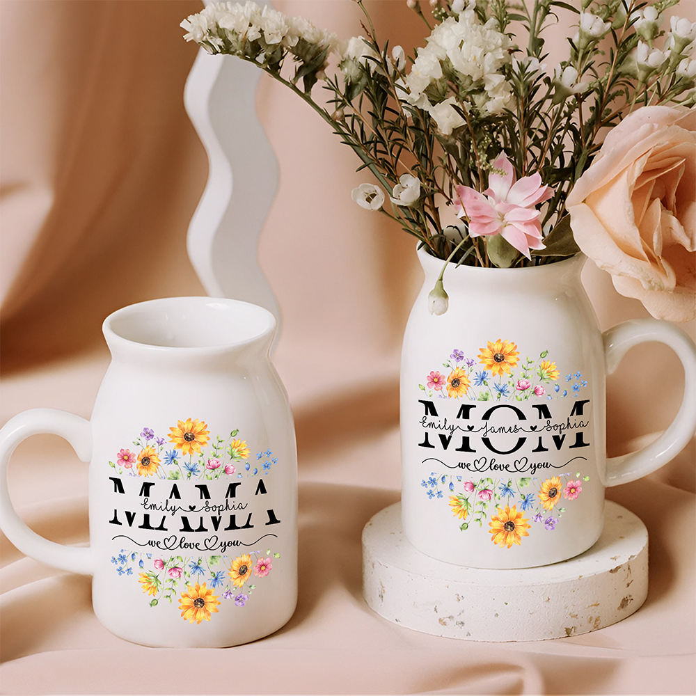 Custom Name We Love You Mom Flower Vase Gift For Mom CH07 911178