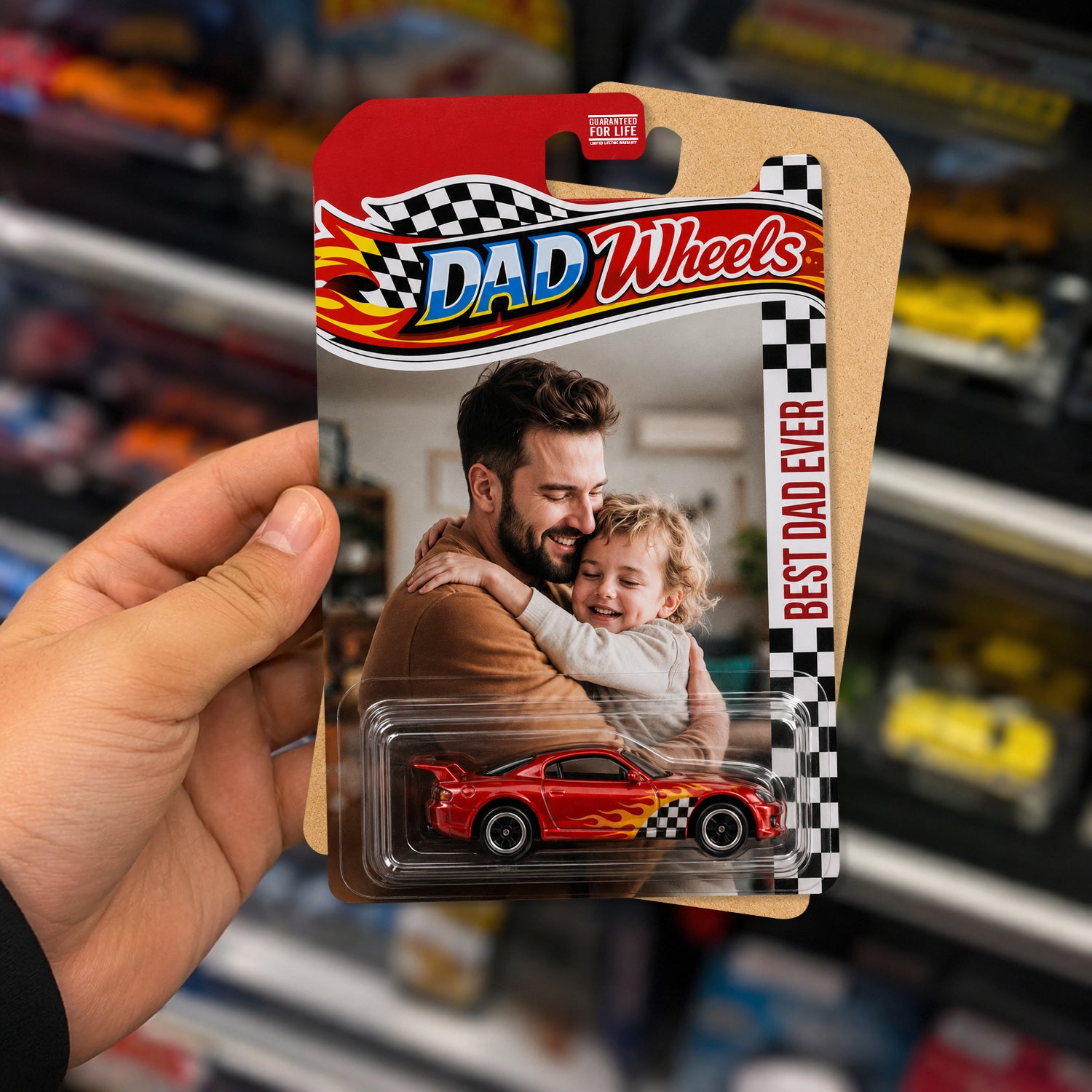 Custom Photo You’re Wheelie Cool Dad Wheels Packaging - Diecast Car Keepsake for Father’s Day LM32 669129