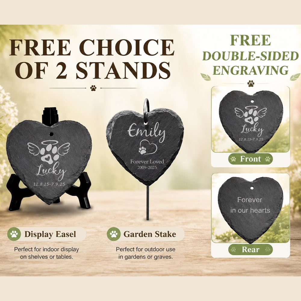 Personalized Engraved Pet Memorial Garden Stone with Stake, Sympathy Gift LM32 669531