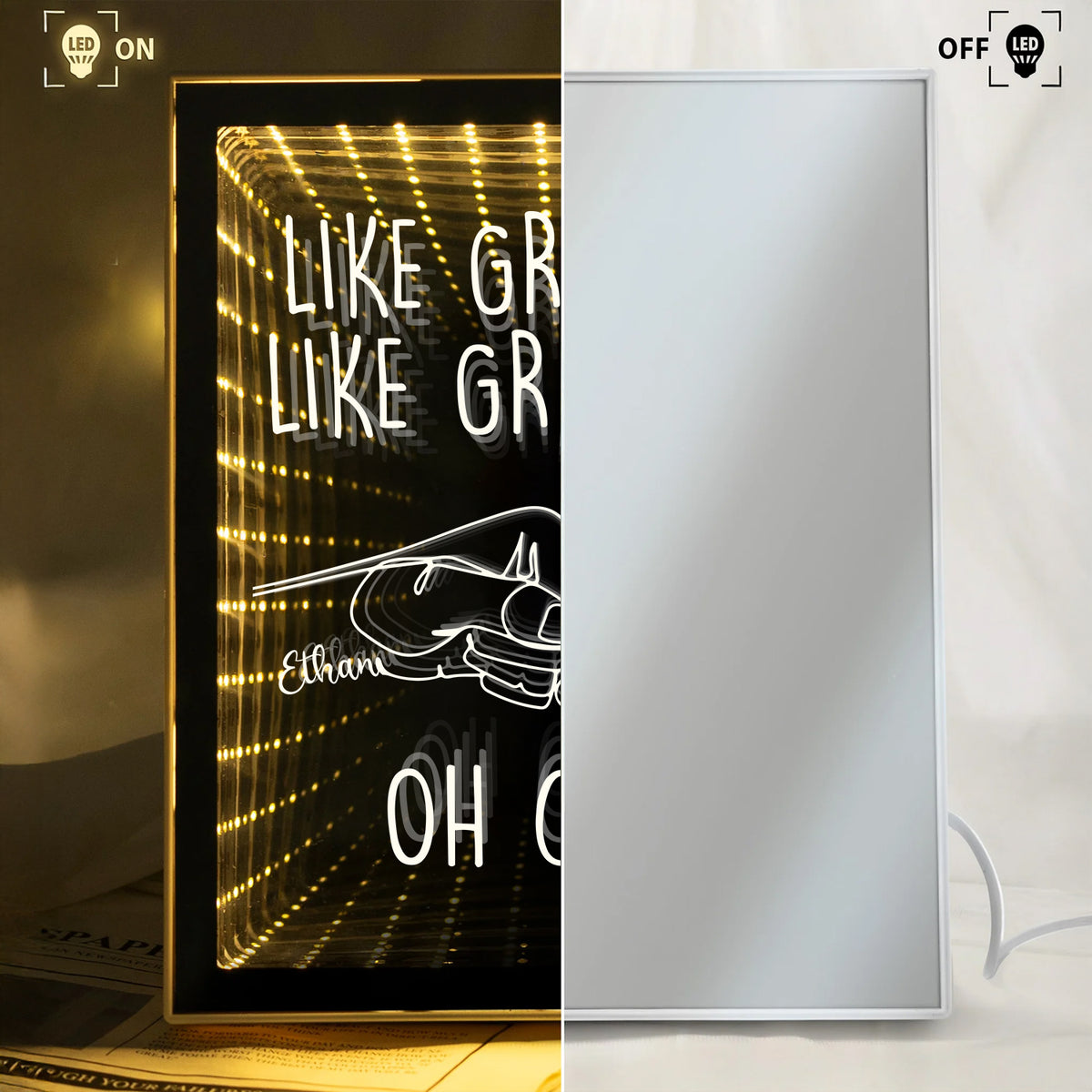 Personalized Happy Mother's Day Like Mother Like Daughter/Son Infinity Mirror Light Box HO82 901624