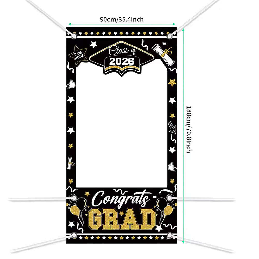 2026 Graduation Photo Booth Prop Frame Banner For Graduate Party TH10 169125