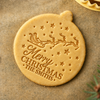 Personalized Family Name Merry Christmas With Flying Santa Cookie Stamp - Holiday Baking Gift For Family HA75 919636