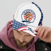 Custom Photo Human Belongs To US 250 Anniversary Classic Cap - Gift For Dog Lovers, Dog Dad, Father's Day HO82 902484