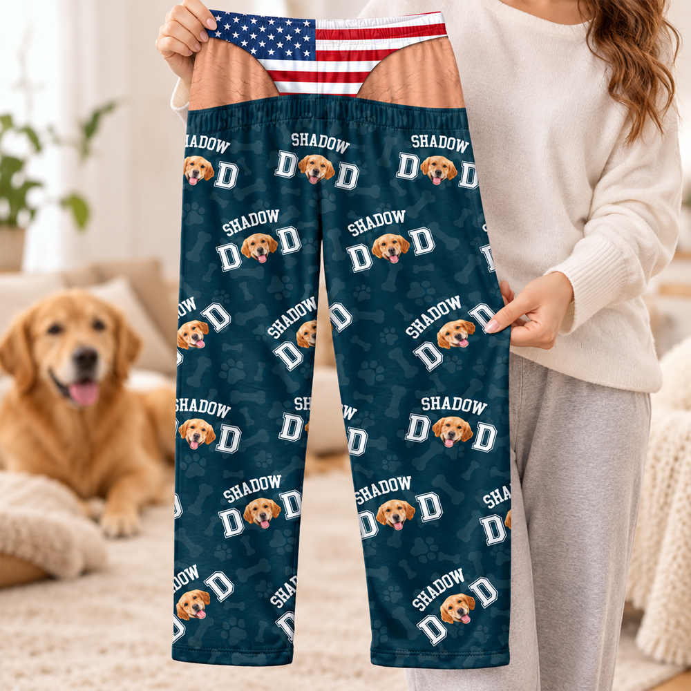 Custom Dog Photo And Name Sweatpants And Pajamas Pants Gift For Pet Lovers HO82 903658