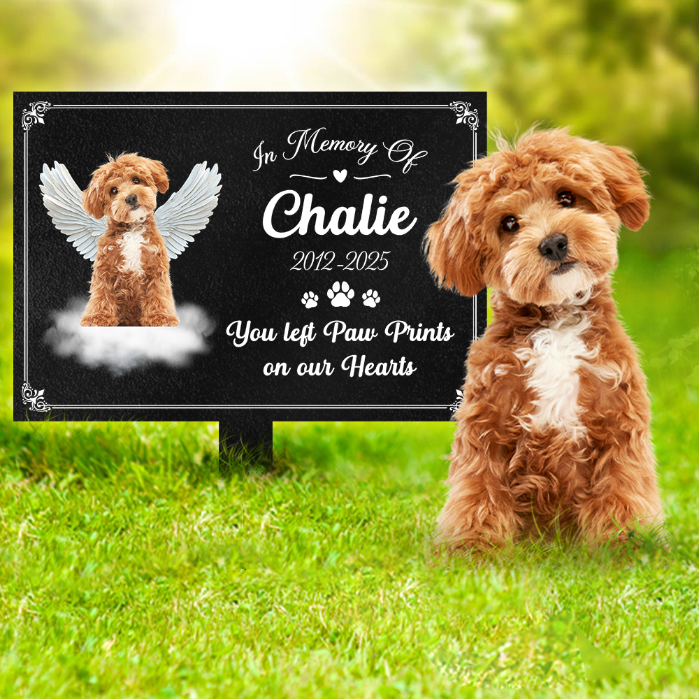 Custom Photo Dog Loss Memorial Garden Stake CH07 895402