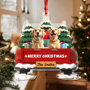 Personalized Merry Woofmas Acrylic Ornament Gifts For Dog Lovers LM32 897251