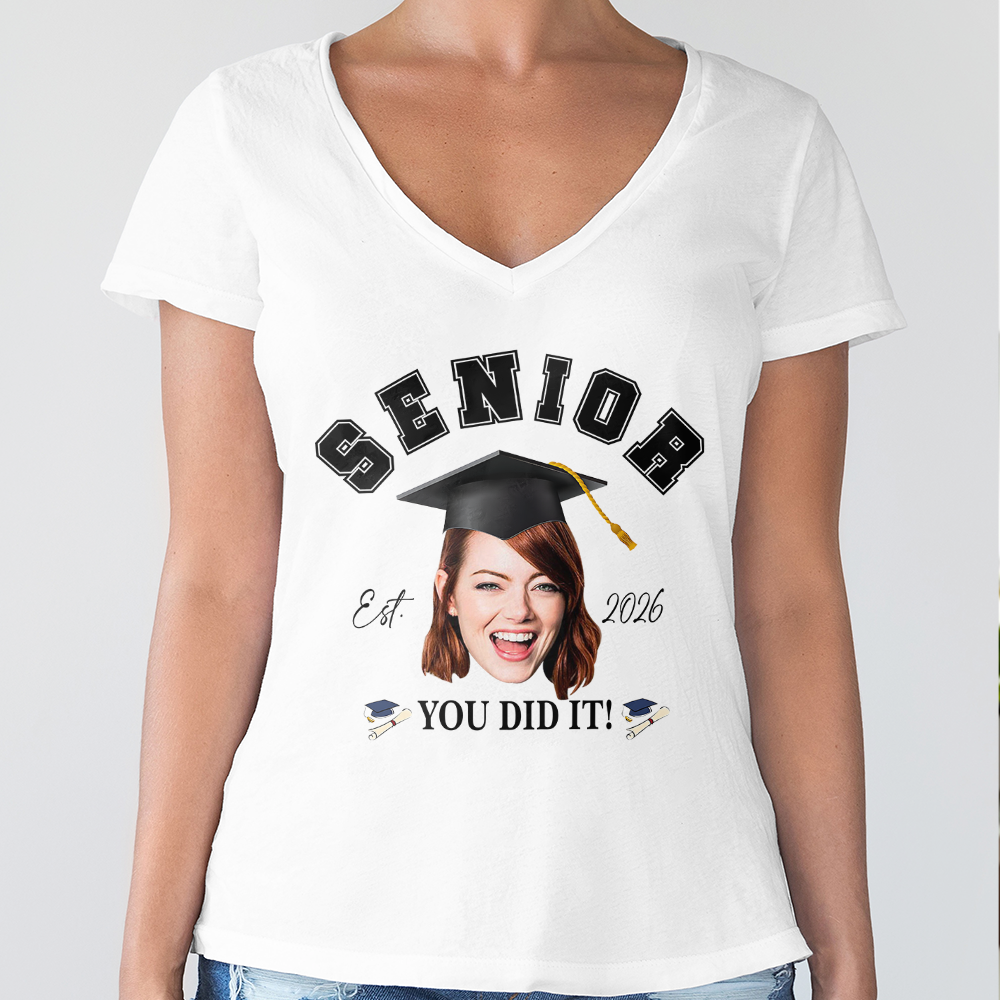 Custom Photo Senior Est.2026 You Did It Graduation Bright Shirt TH10 169001
