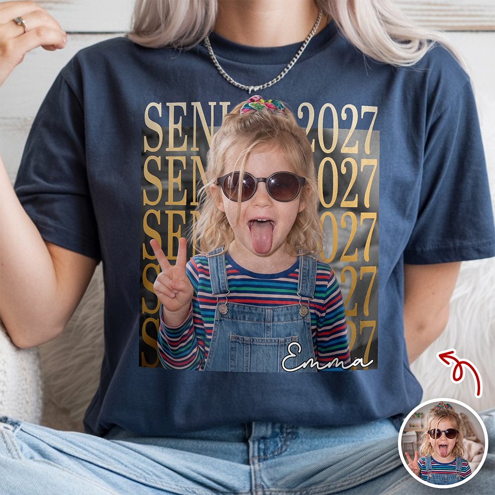 Custom Photo Senior Class of 2027 Comfort Shirt LM32 669921