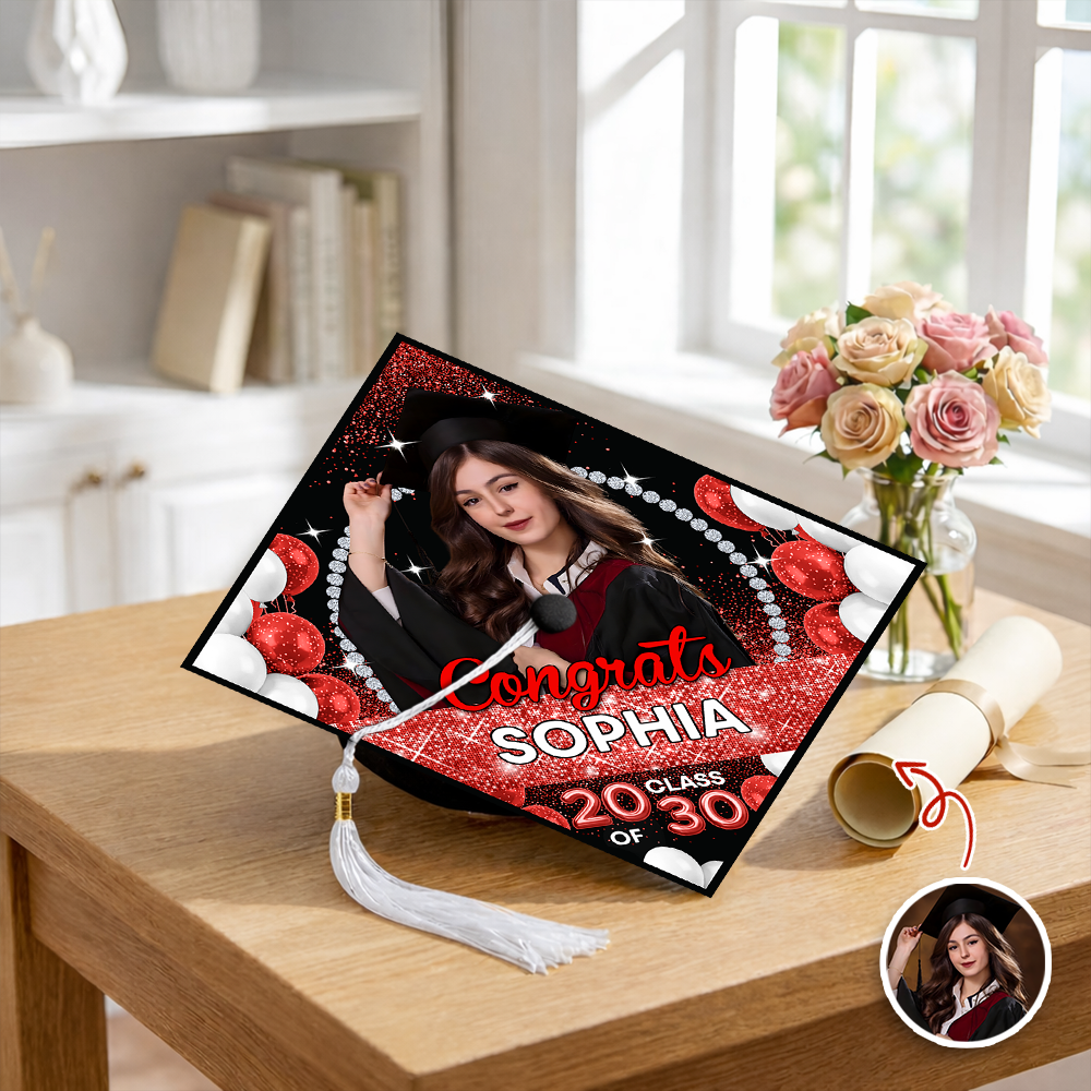 Personalized Congrats Class Of 2026 Graduation Cap Topper CH07 910754