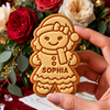 Personalized Name Gingerbread Family Cookie Stamp, Holiday Baker Gift HO82 904122