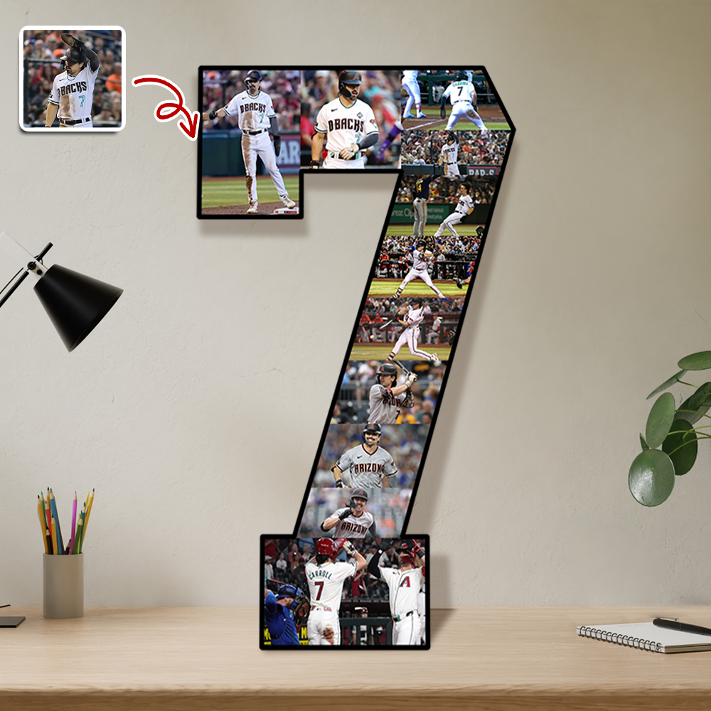 The Photo Collage And Wood Frame For Seniors And Birthdays For Baseball Lover TH10 896521