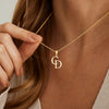 Custom Initial Necklace, Two Letter Necklace, Personalized Double Initial Necklace, Couple Gift for Her HA75 898600