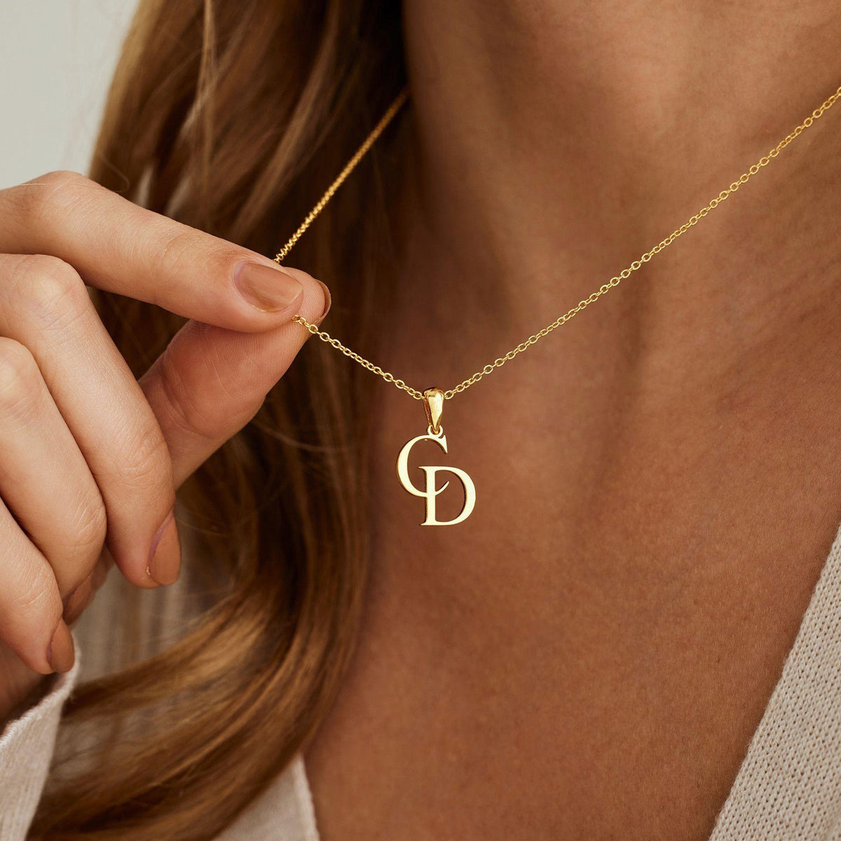 Custom Initial Necklace, Two Letter Necklace, Personalized Double Initial Necklace, Couple Gift for Her HA75 898600
