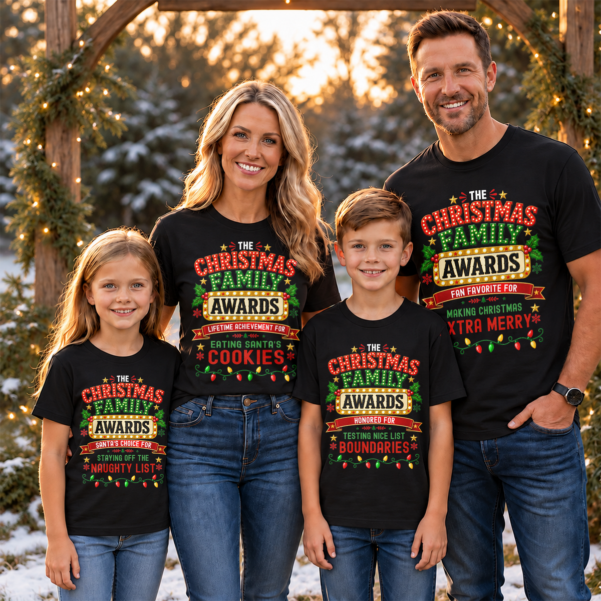 Personalized Christmas Family Awards Matching Shirt Xmas Party Outfit TH10 171577