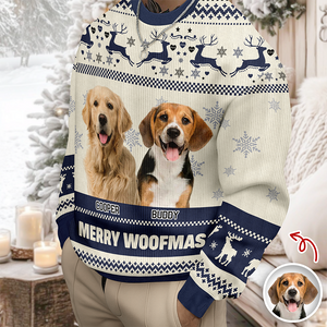 Custom Photo Dog Pawlidays - Personalized Christmas Ugly Sweatshirt CH07 896616
